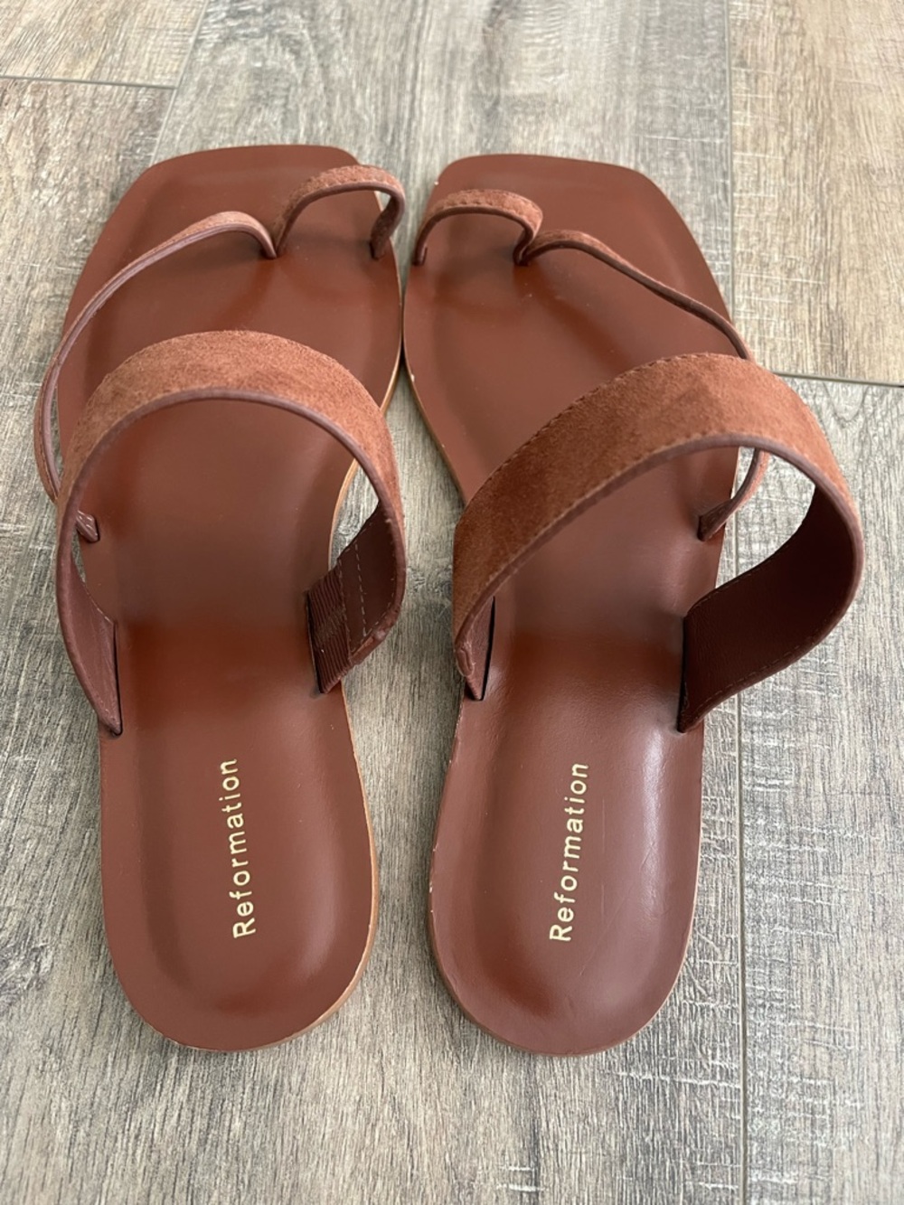 New Reformation Sawyer Toe Loop Slide Sandal size 9.5 - Picture 6 of 9